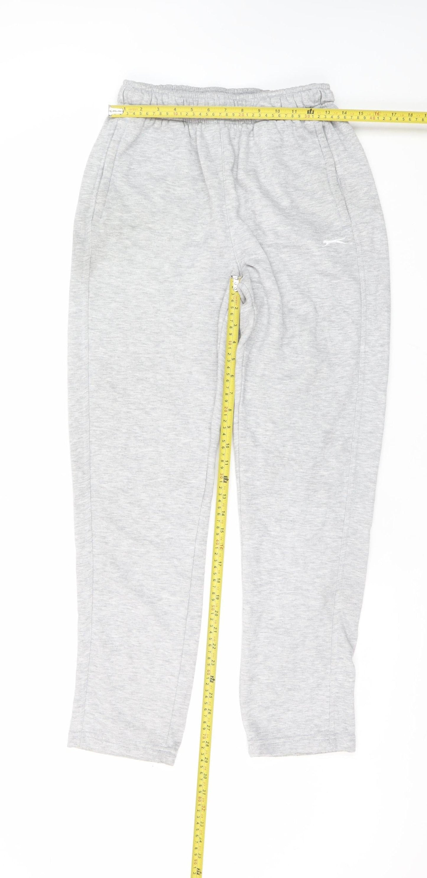 Slazenger Mens Grey Sweatpants Regular Fit Fleece Jogger M