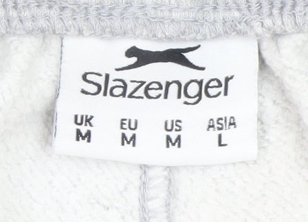 Slazenger Mens Grey Sweatpants Regular Fit Fleece Jogger M
