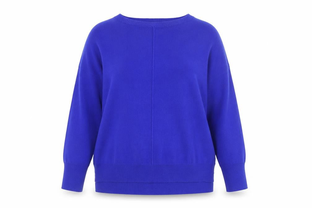 Atmosphere Women Blue Acrylic Crew Neck Pullover Jumper Size 12