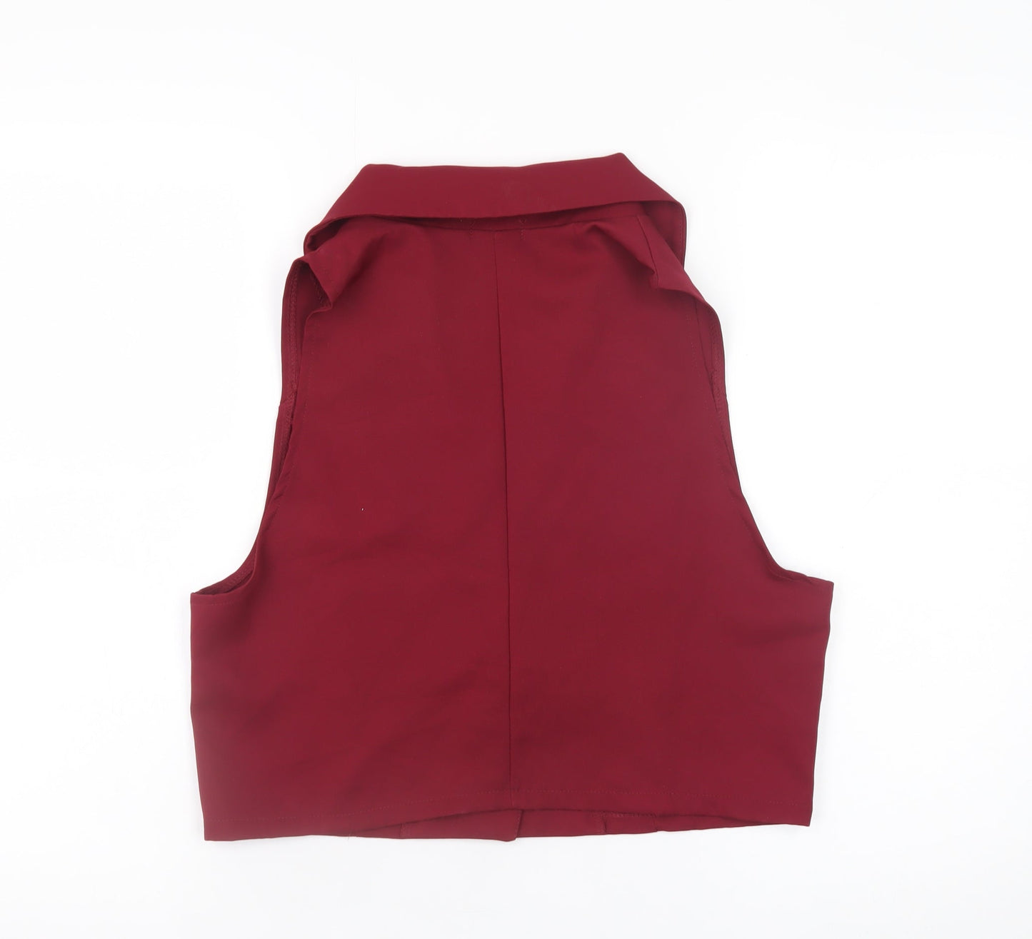Boohoo Women's Red Suit Waistcoat UK 10 Tailored Sleeveless