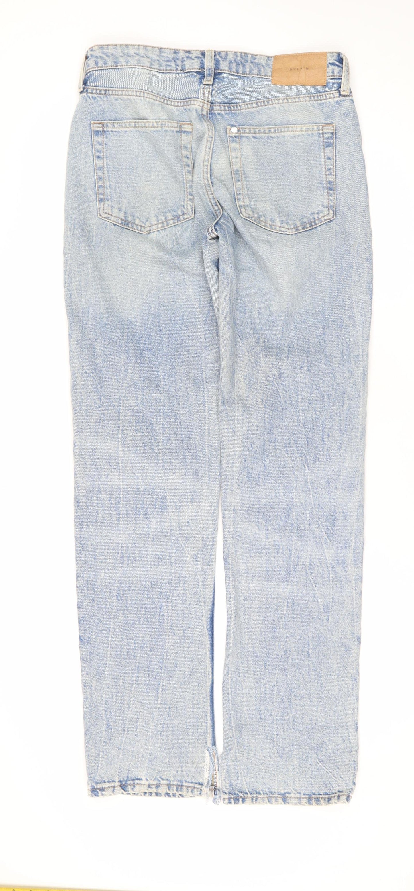 H&M Men Blue Straight Regular Fit Mid Rise Denim Jeans 30W 30L