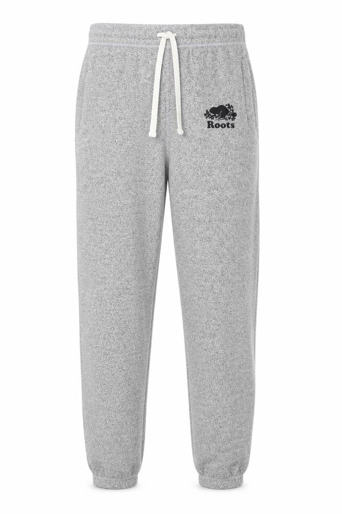 Roots Men's Grey Regular Fit Fleece Sweatpants M