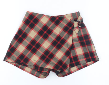Coeli Girls Multicoloured Check Wrap Skort Size 28 Polyester Blend