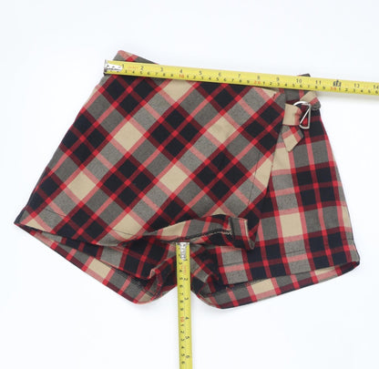 Coeli Girls Multicoloured Check Wrap Skort Size 28 Polyester Blend