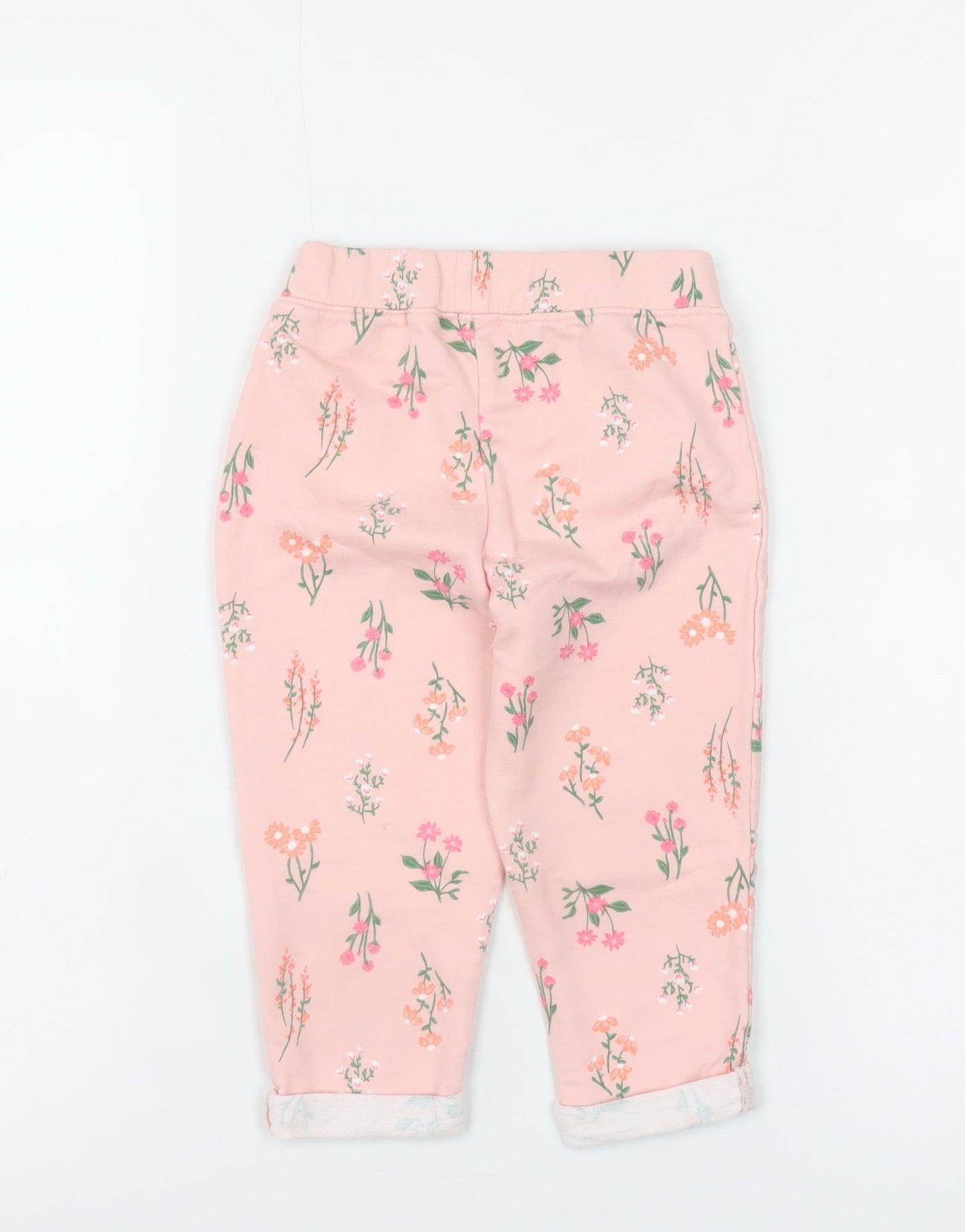 Carter's Girls Pink Floral Ankle Leggings 24 Months Cotton Blend
