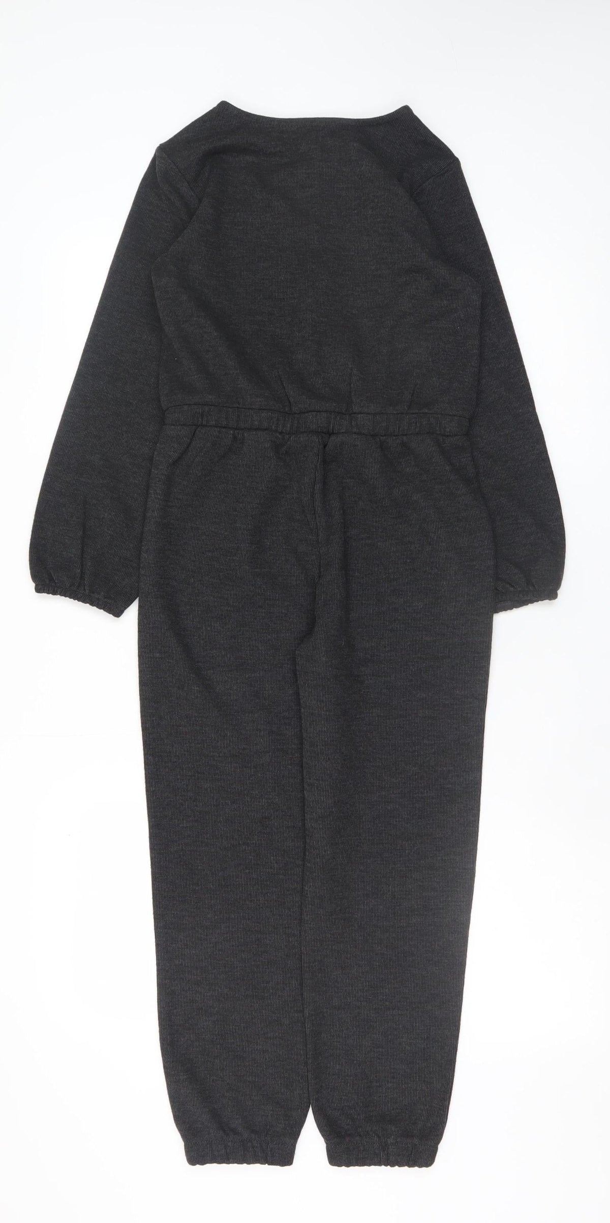 Dunnes Stores Girls Black Jersey Long Sleeve Jumpsuit 9-10 Years