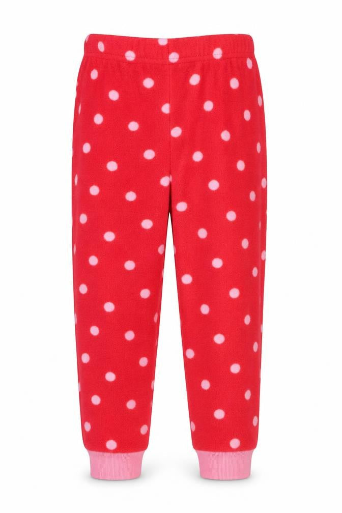 Dunnes Stores Girls Red Polka Dot Fleece Pyjama Pants 9-10 Years