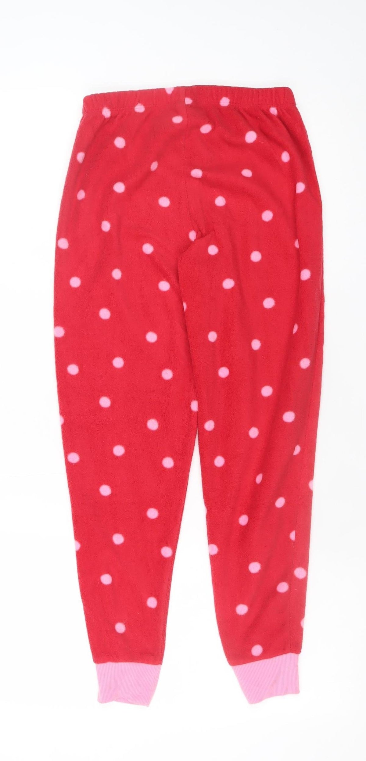 Dunnes Stores Girls Red Polka Dot Fleece Pyjama Pants 9-10 Years