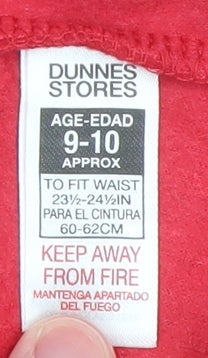 Dunnes Stores Girls Red Polka Dot Fleece Pyjama Pants 9-10 Years