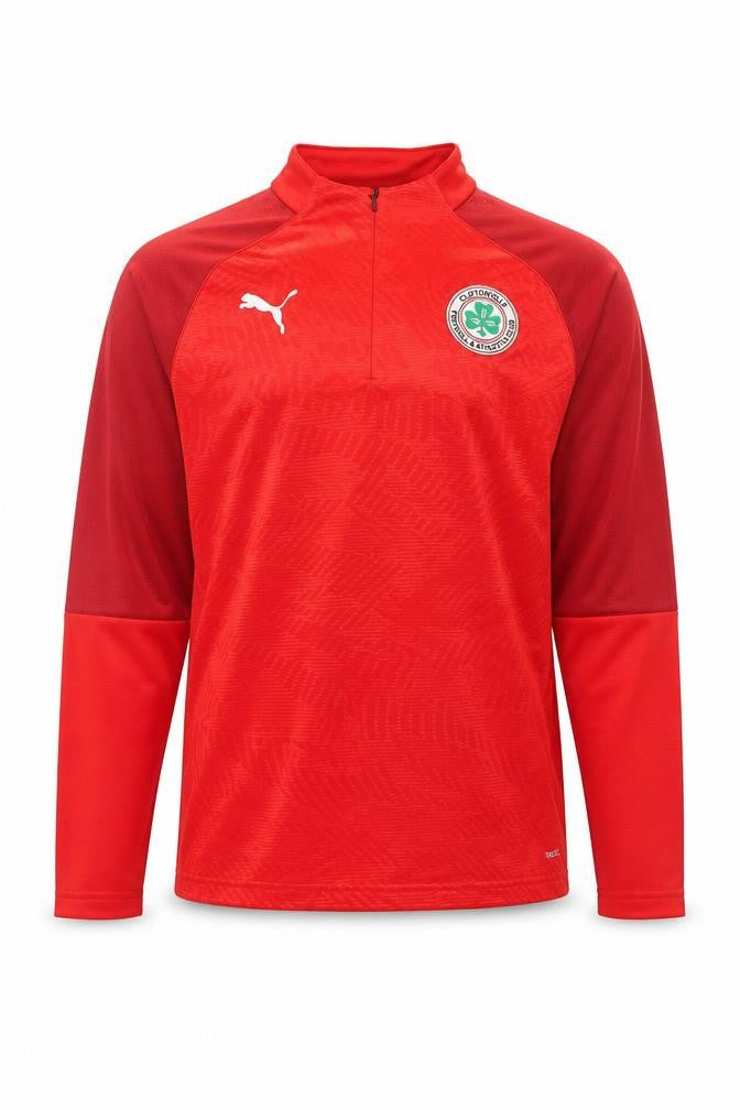 Puma Men's Red 1/4 Zip Football Training Jacket Size S