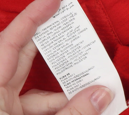 Additional view of Puma Men's Red 1/4 Zip Football Training Jacket, size S