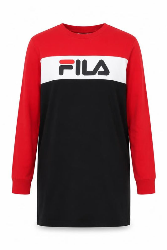 Fila Womens Multicoloured XS T-Shirt Dress Long Sleeve Cotton