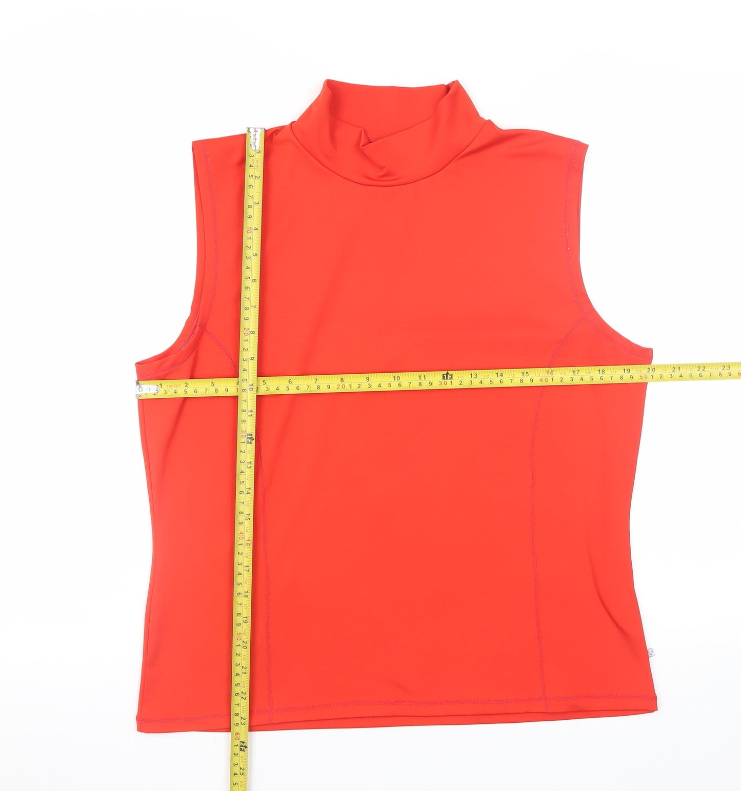 Callaway Men’s Red Sleeveless Roll Neck Athletic Golf T-Shirt Size L