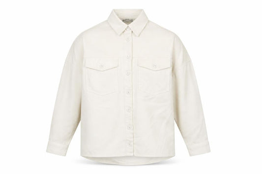 Stradivarius Women Ivory Corduroy Button Jacket XS Classic Style