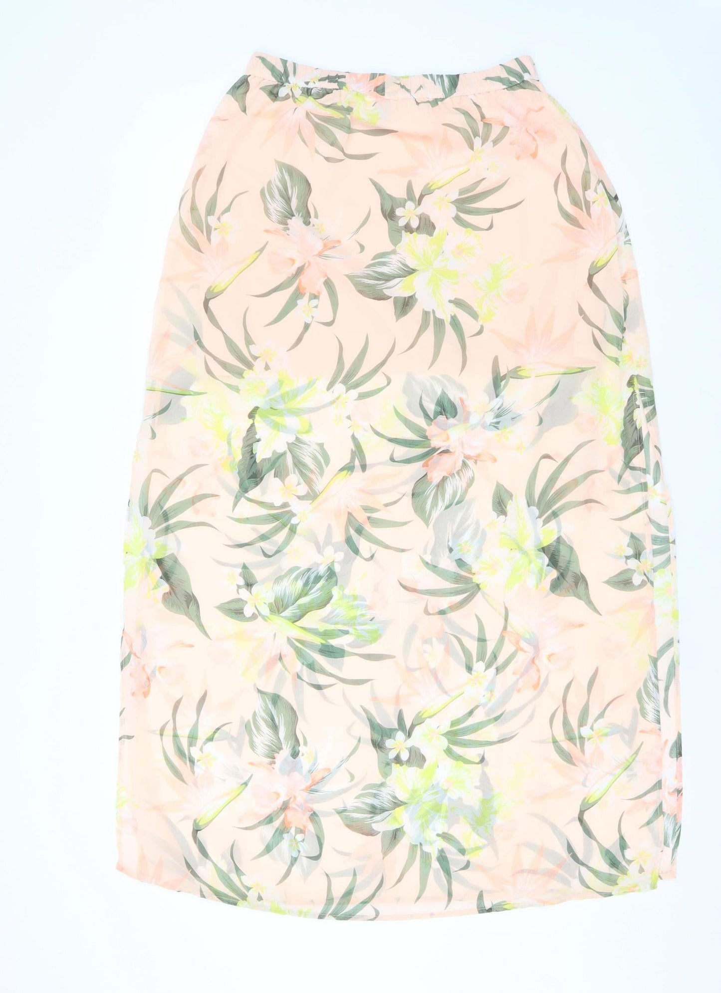 H&M Women’s Tropical Floral A-Line Midi Skirt Size S
