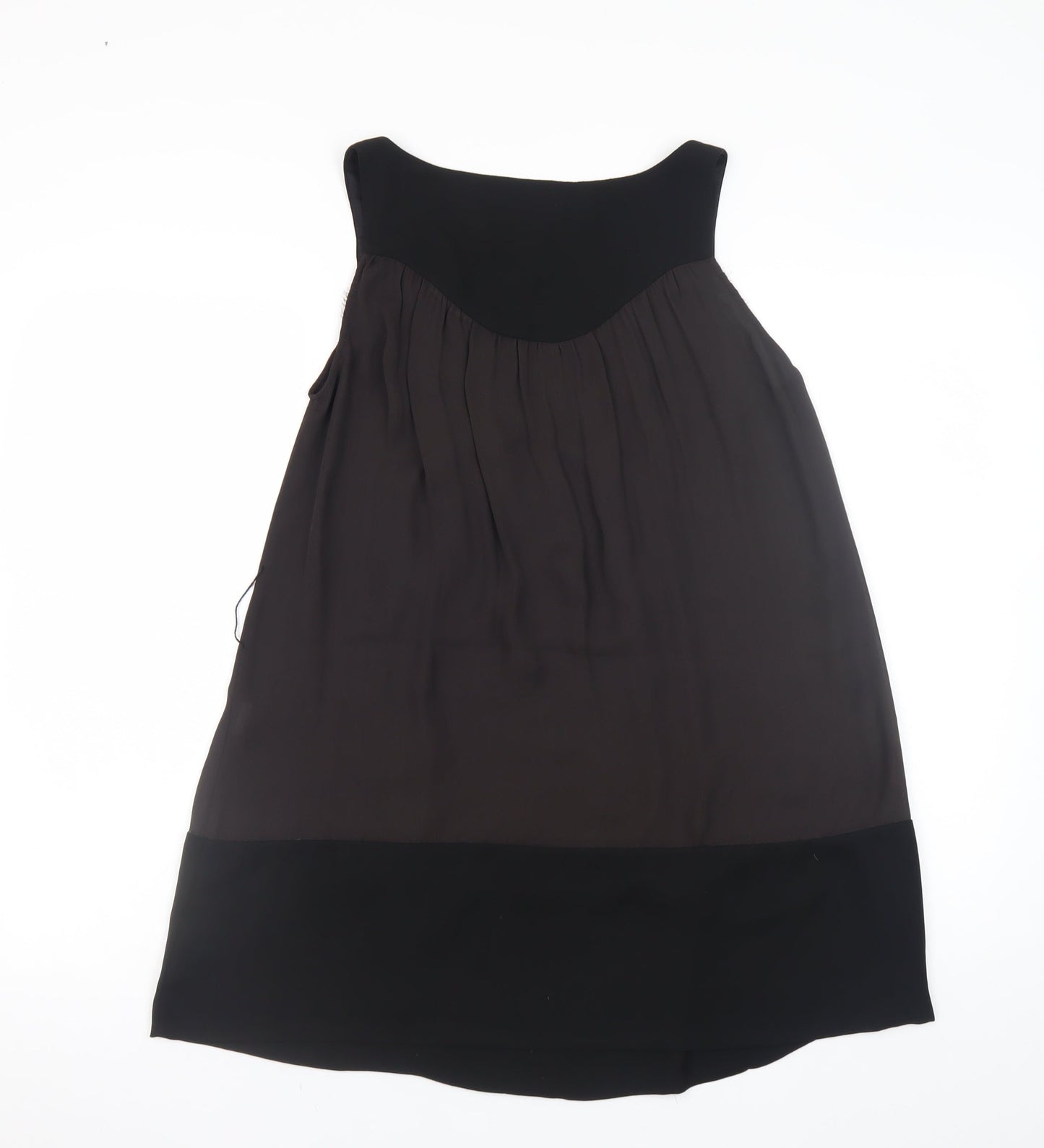 Zara Basic Women Black S Shift Sleeveless Knee Length Dress