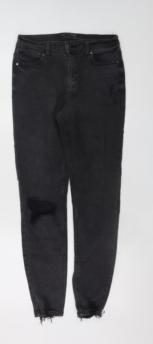 Denim Co Women Black Distressed Skinny Jeans Size 10