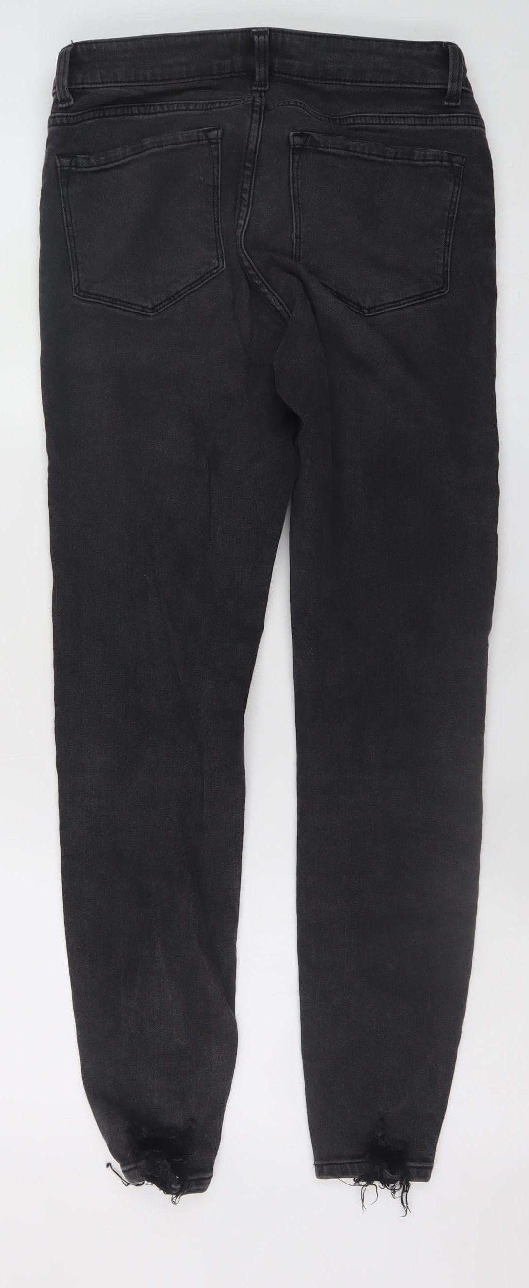 Denim Co Women Black Distressed Skinny Jeans Size 10