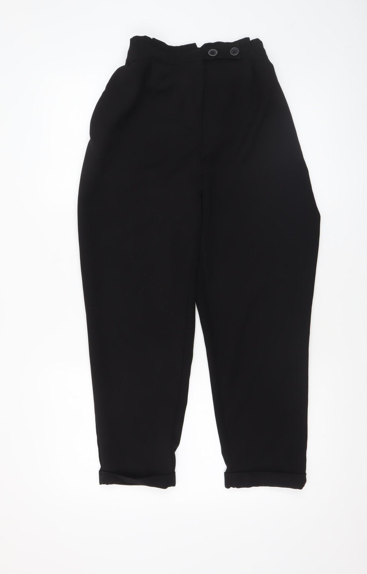 Pull & Bear Women’s Black High Waist Tapered Trousers Size 12