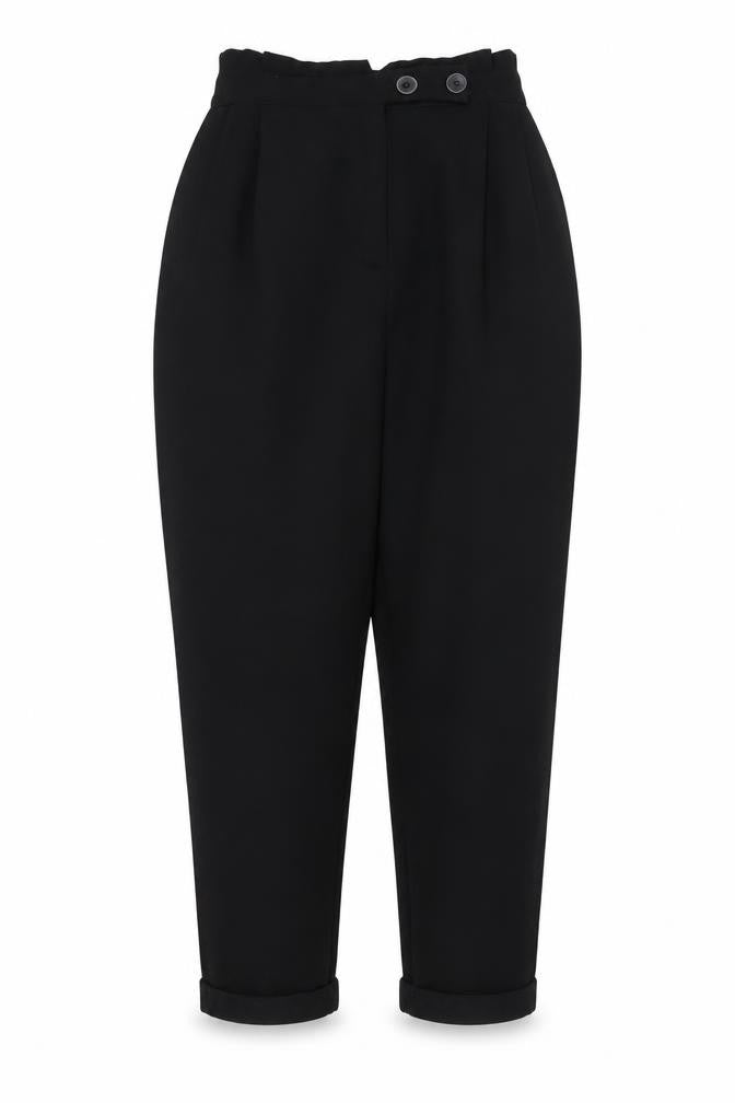 Pull & Bear Women’s Black High Waist Tapered Trousers Size 12