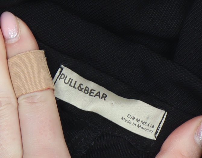 Pull & Bear Women’s Black High Waist Tapered Trousers Size 12