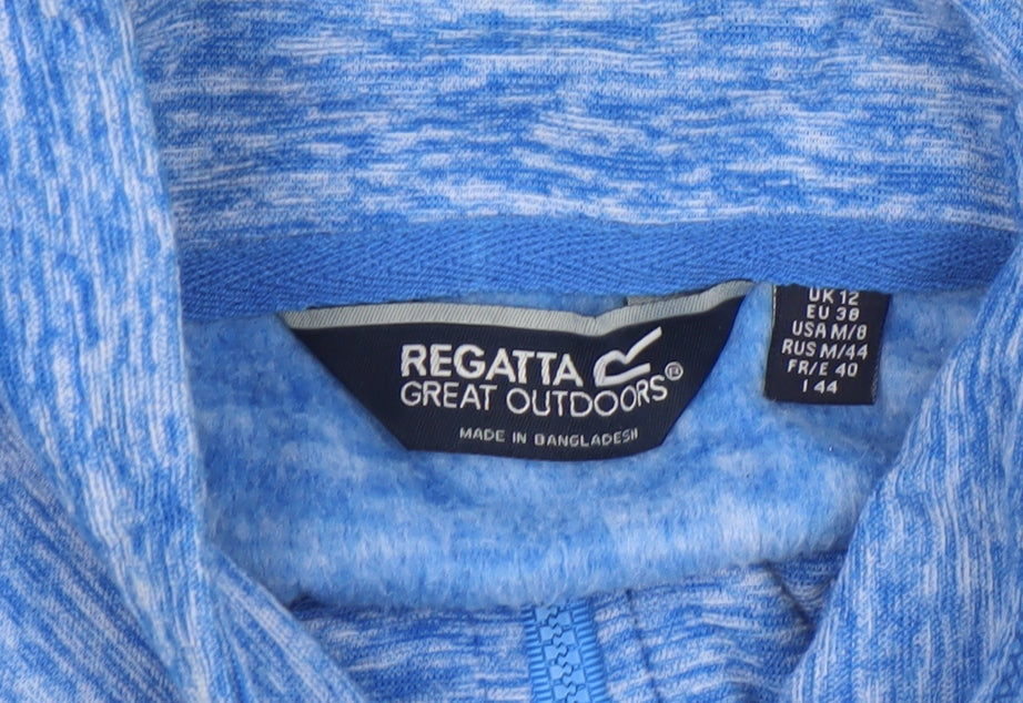 Regatta Womens Blue 1/4 Zip Pullover Sweatshirt UK 12 Polyester