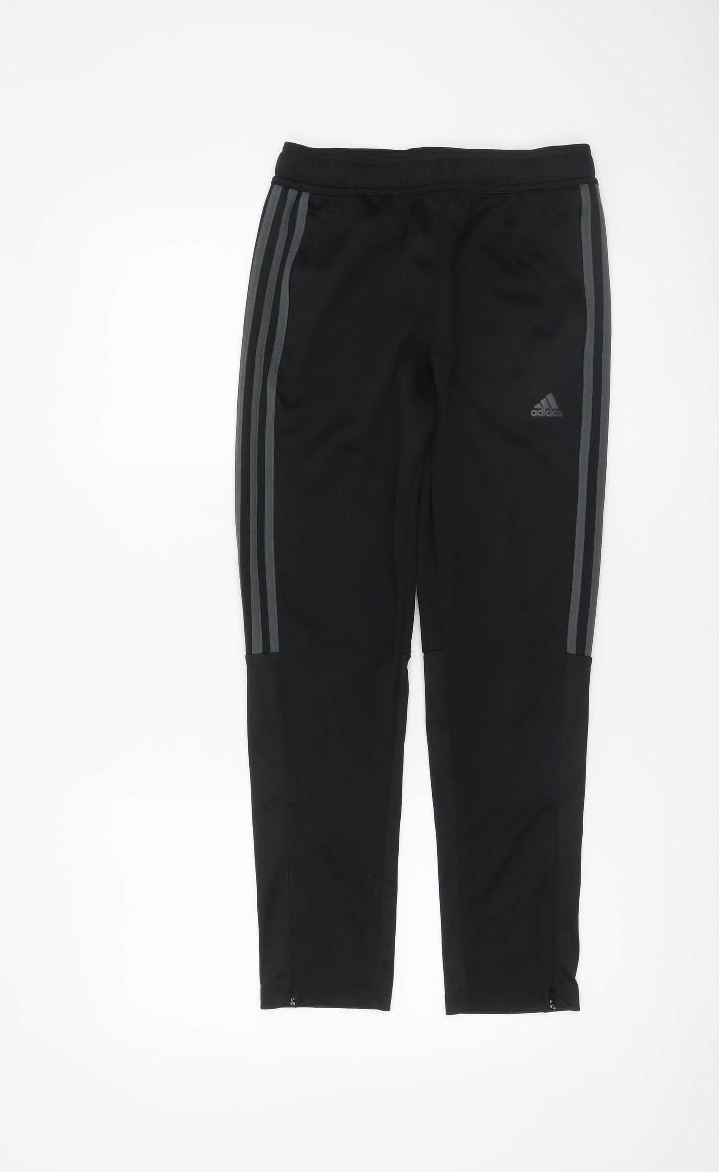 adidas Boys Black 12 Years Jogger Trousers with Zip Pockets