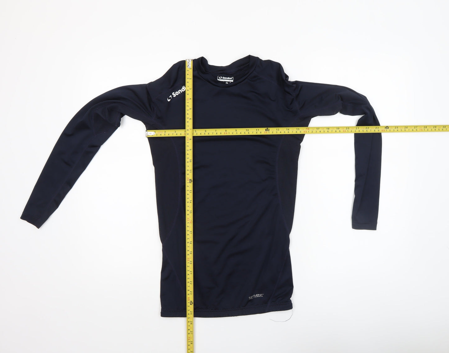Sondico Mens Blue Compression Long Sleeve Athletic T-Shirt Size S