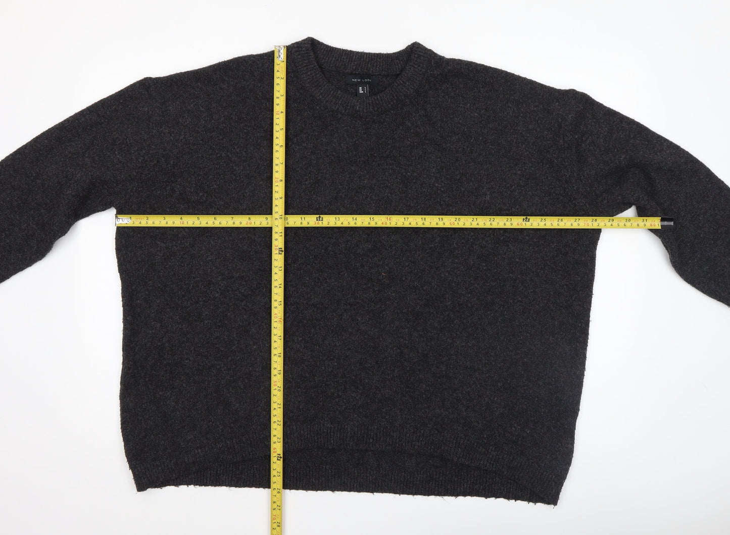 New Look Women's Black L Relaxed Knit Pullover Jumper