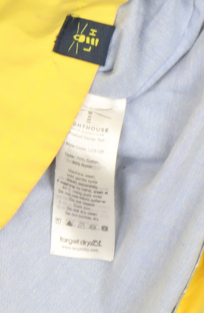 Lighthouse Women's Yellow Waterproof Rain Coat Jacket Size 10