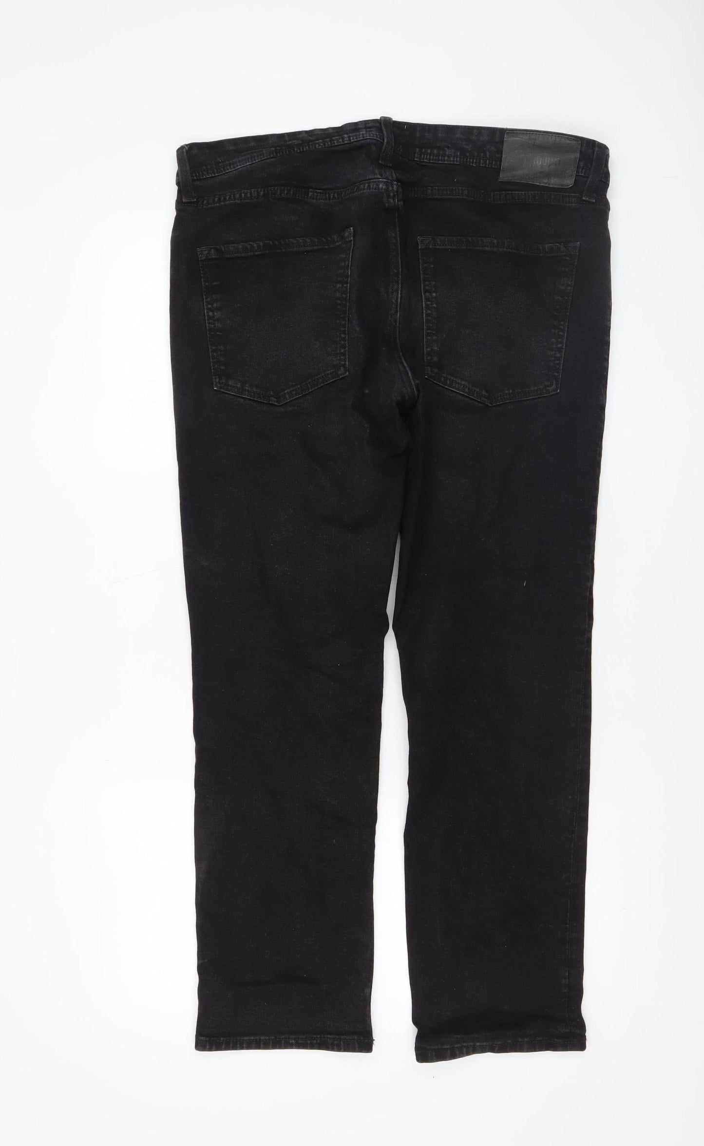 PRODUKT Men's Black Slim Straight Jeans W34 L30 Stretch Denim