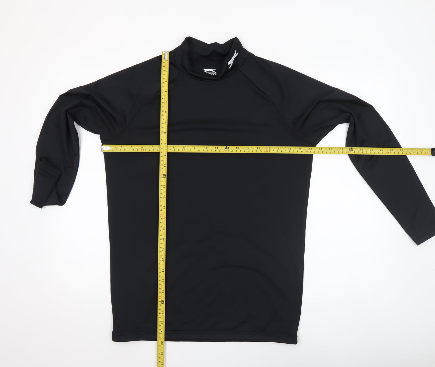Slazenger Men's Black Long Sleeve Activewear Top Size L