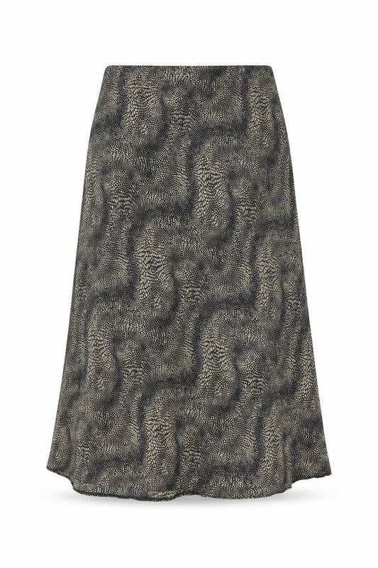 Bonmarché Women’s Black Animal Print A-Line Midi Skirt Size 16 Polyester
