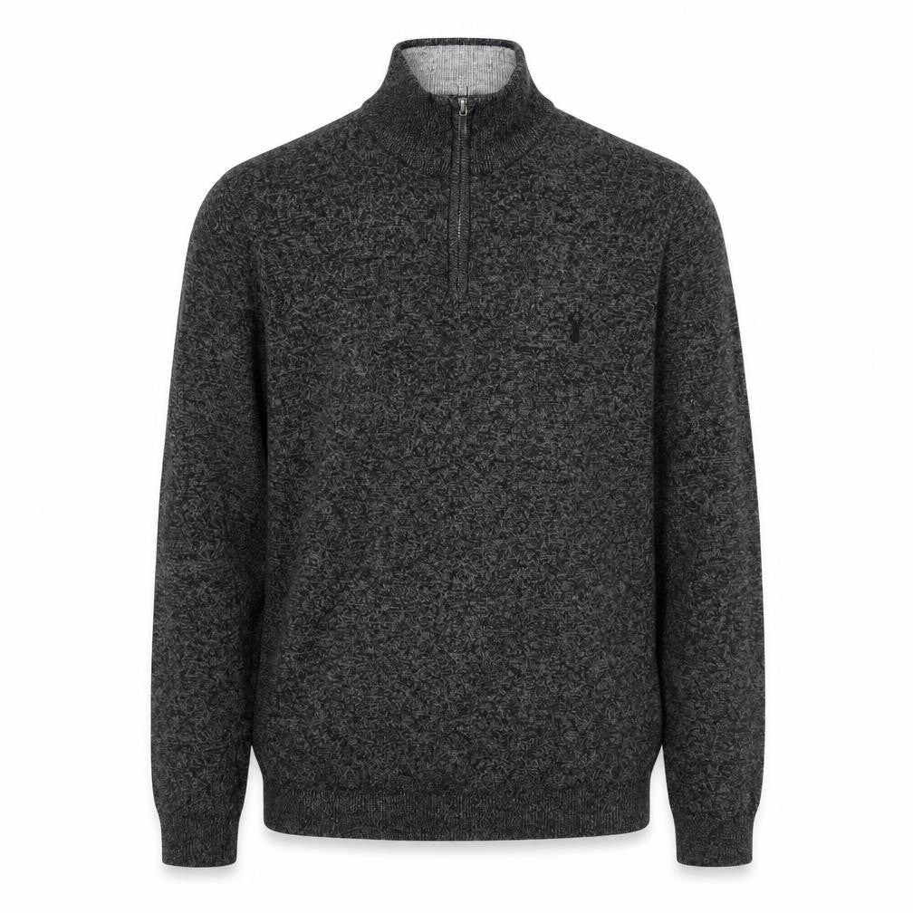 Next Men’s Grey 1/4 Zip High Neck Cotton Jumper Size M