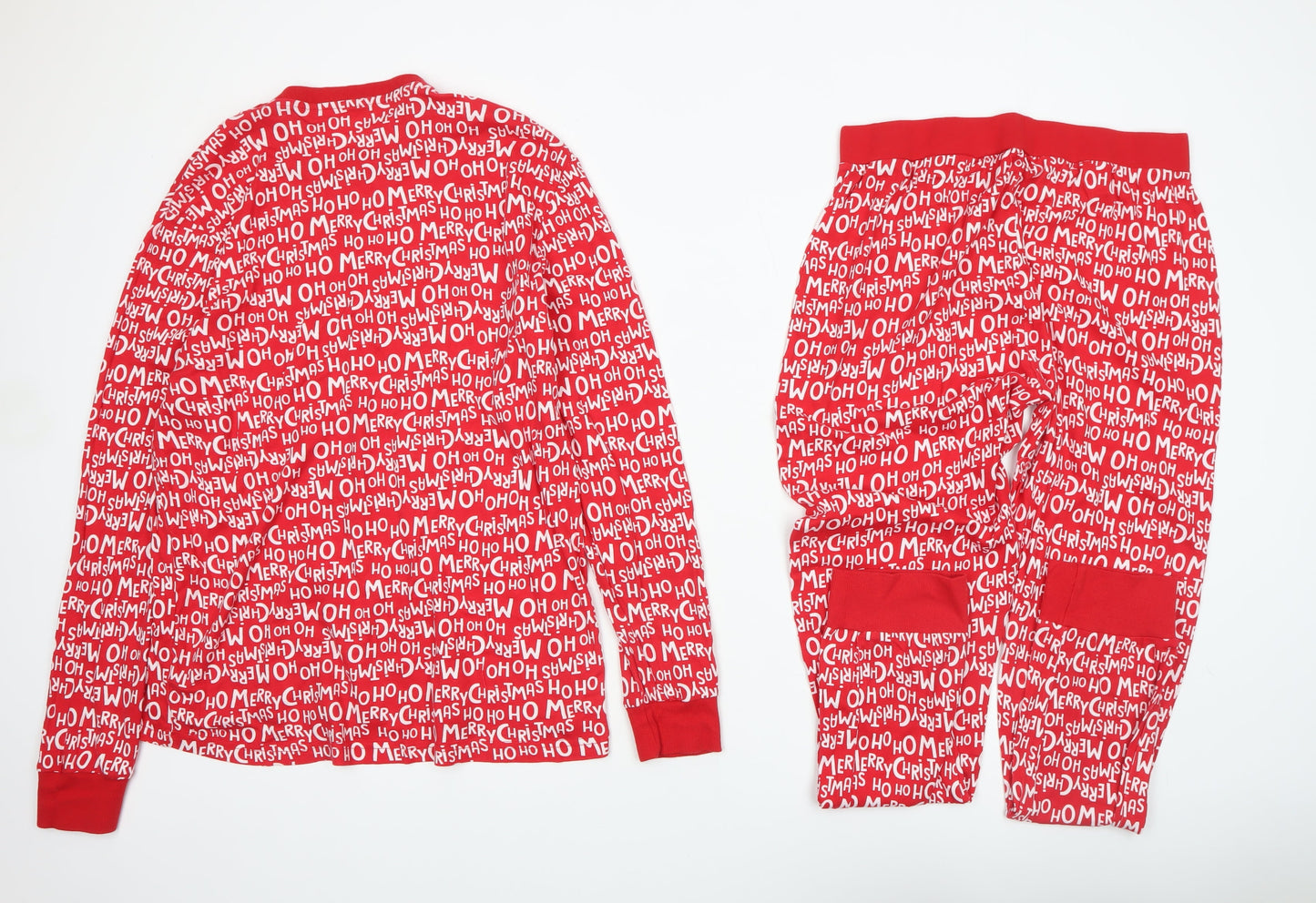 Marks and Spencer Men’s Red Christmas Pyjama Set Large 100% Cotton