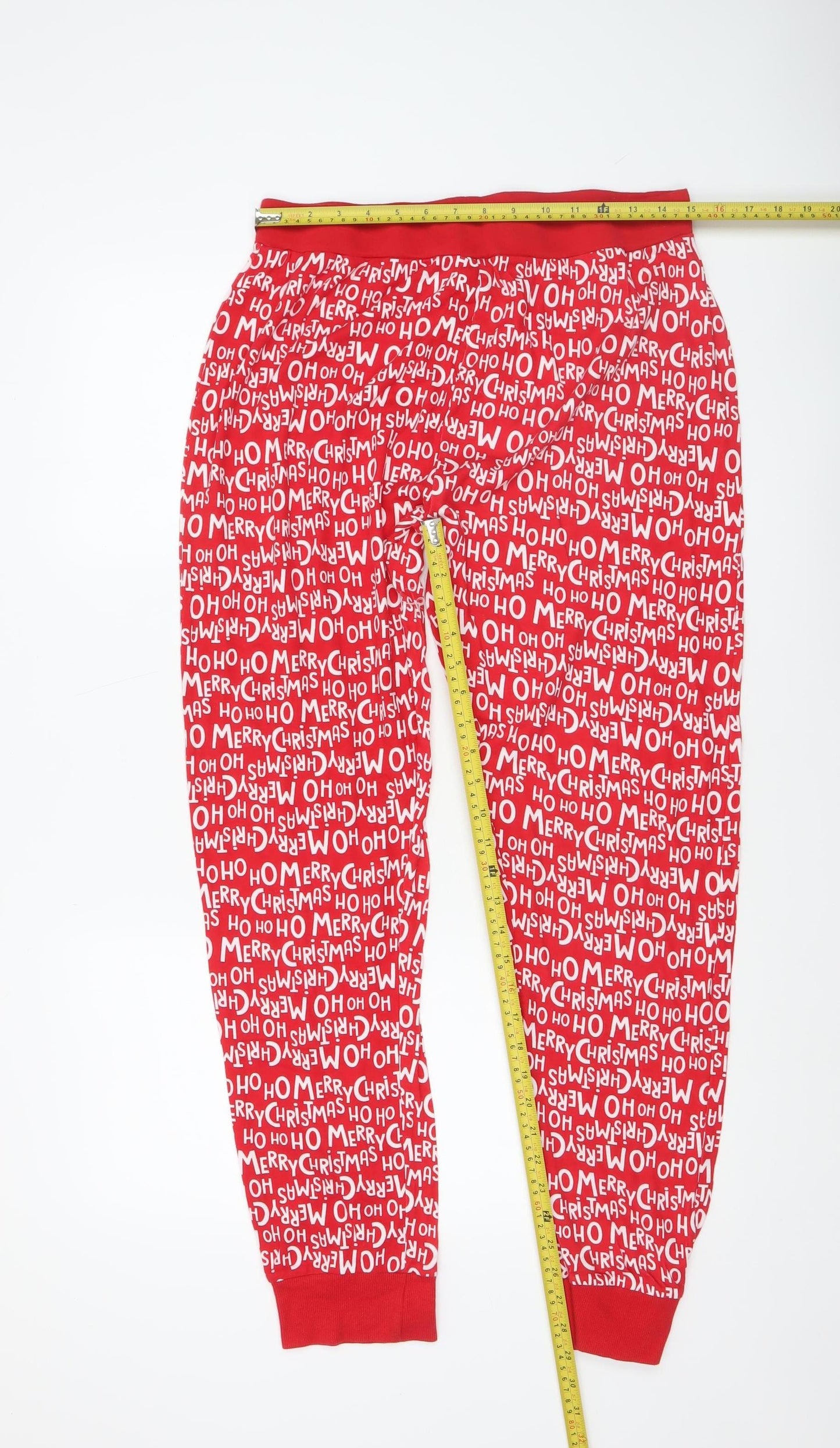 Marks and Spencer Men’s Red Christmas Pyjama Set Large 100% Cotton