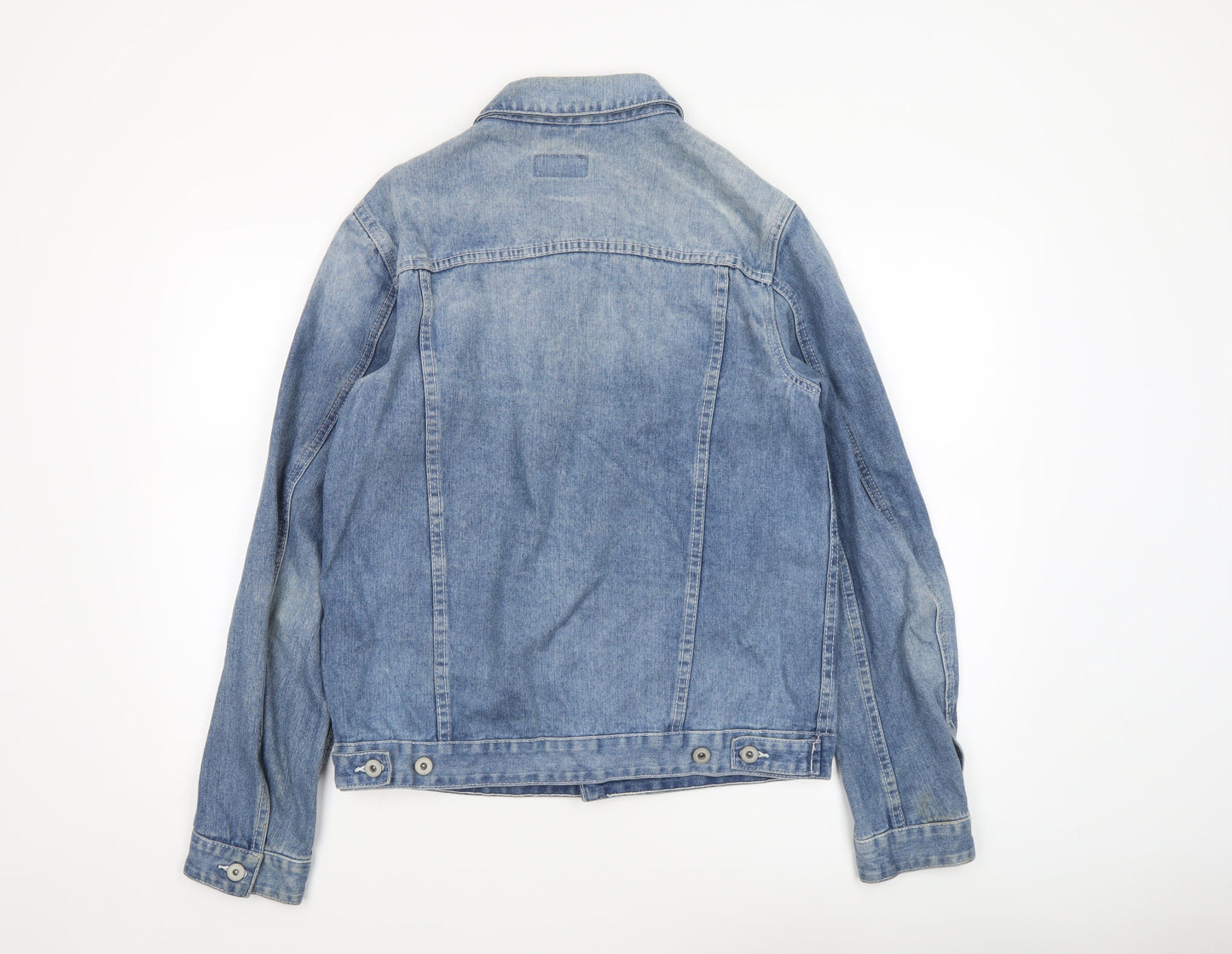 ASOS Mens Blue Denim Cotton Basic Jacket Size M 38in Classic Casual