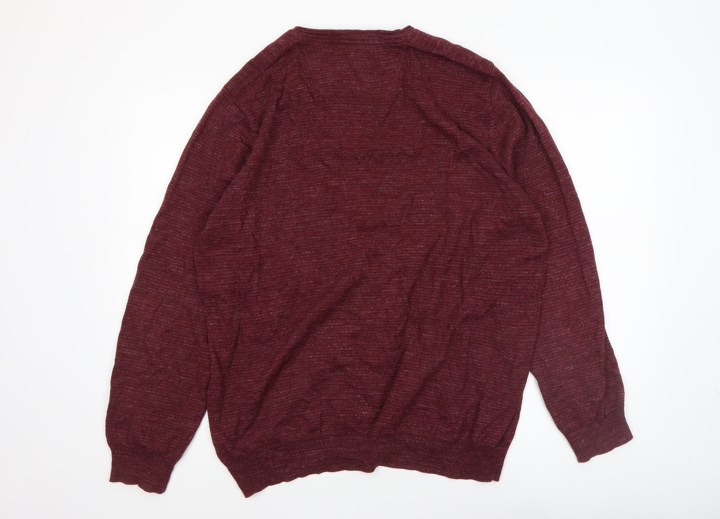RJR John Rocha Men's Red Cotton Knit Crew Neck Jumper XL
