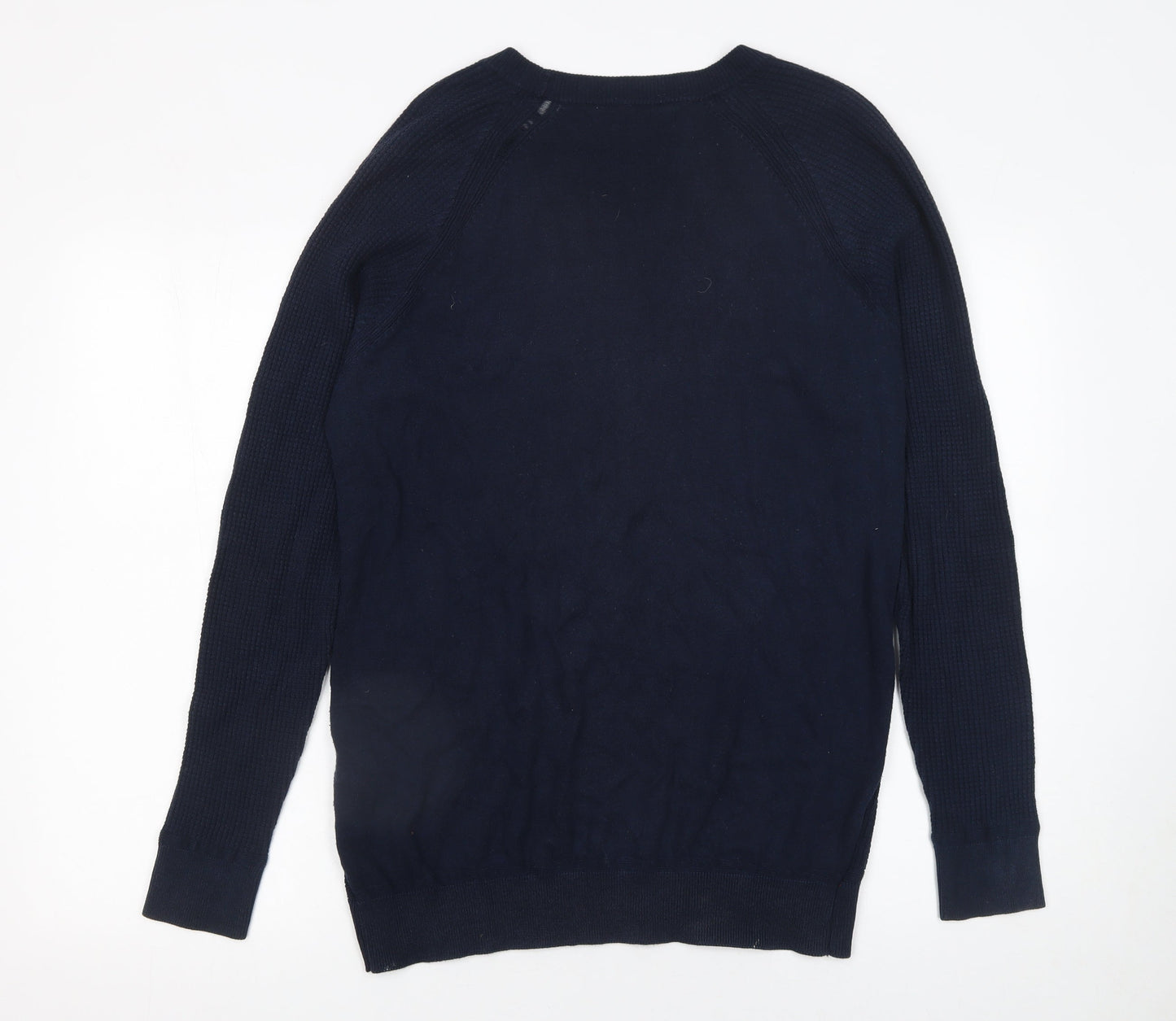 Ben Sherman Men's Blue Cotton Crew Neck Pullover Jumper M