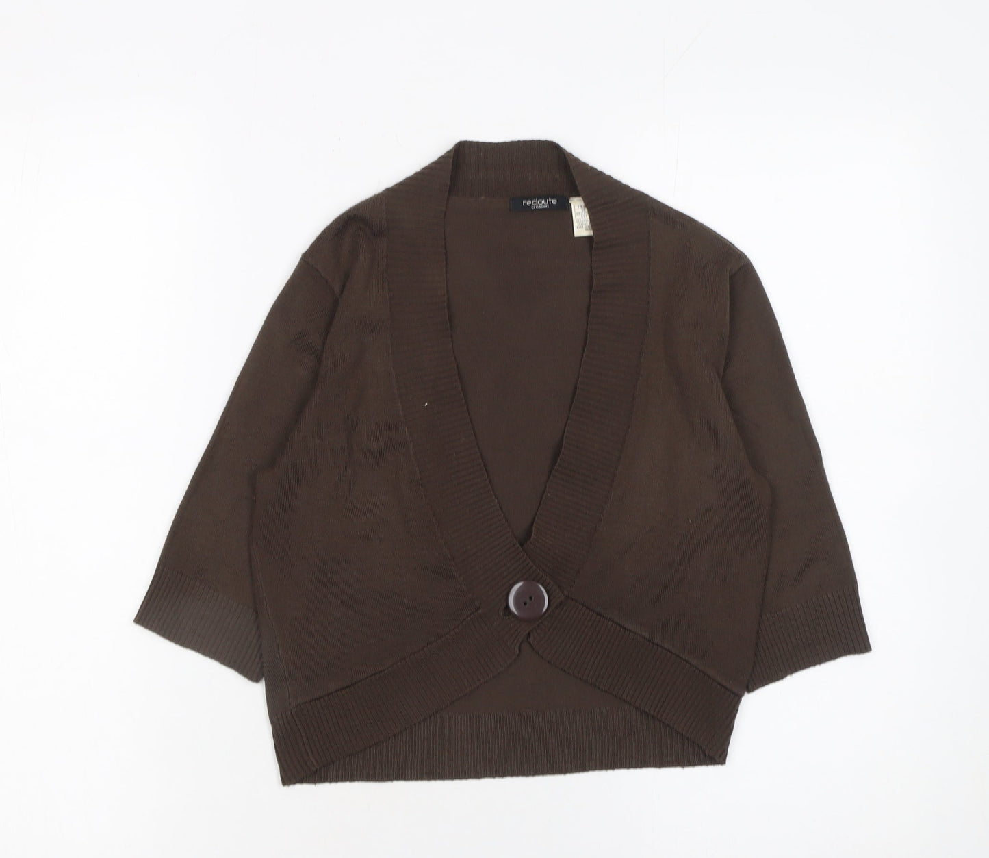 La Redoute Women Brown V-Neck Button Cardigan Size 10/12