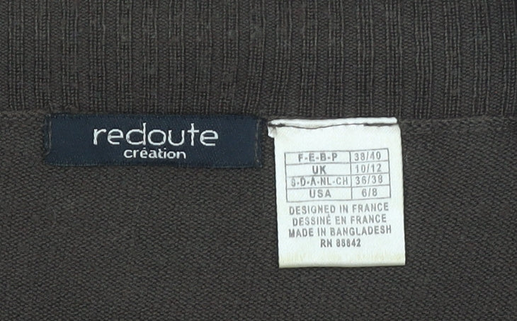 La Redoute Women Brown V-Neck Button Cardigan Size 10/12