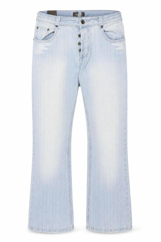 Crosshatch Men's Blue Light Wash Straight Denim Jeans 34W 30L