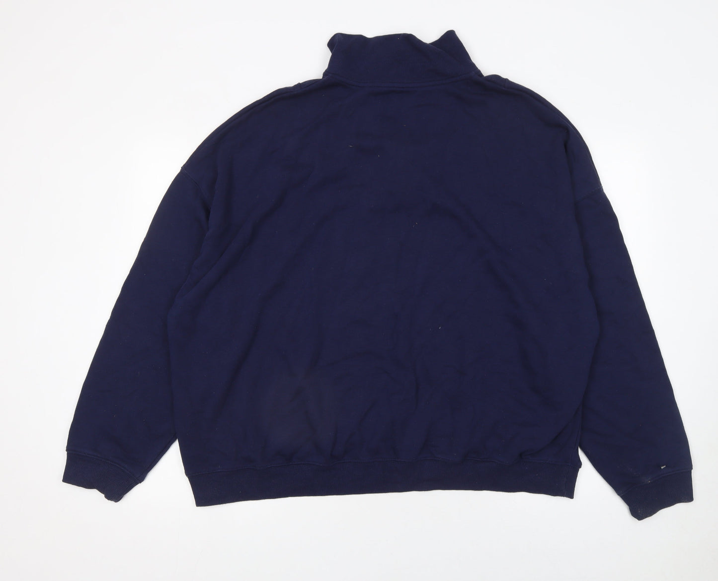 Dunnes Stores Women’s Navy 1/2 Zip Sweatshirt XL Cotton Blend