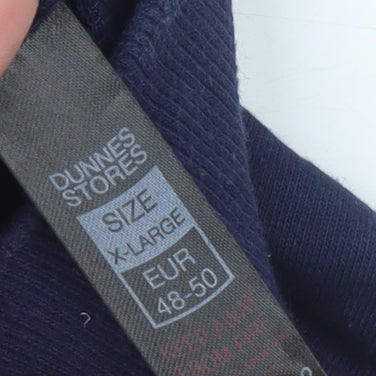 Dunnes Stores Women’s Navy 1/2 Zip Sweatshirt XL Cotton Blend