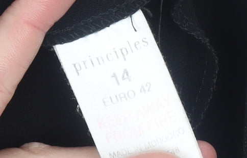 Principles Women’s Black Size 14 Straight Leg Trousers