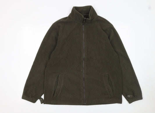 Mountain Warehouse Men’s Green Fleece Full Zip Jacket Size M