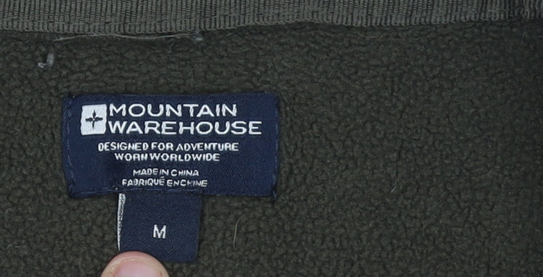 Mountain Warehouse Men’s Green Fleece Full Zip Jacket Size M