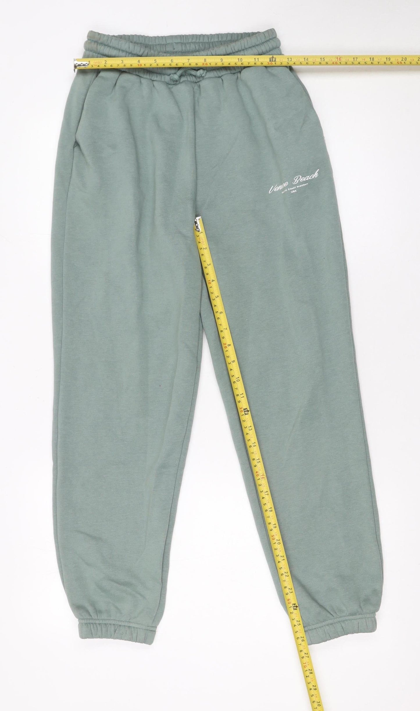 Dunnes Stores Womens Green XS Fleece Sweatpants Elastic Waist