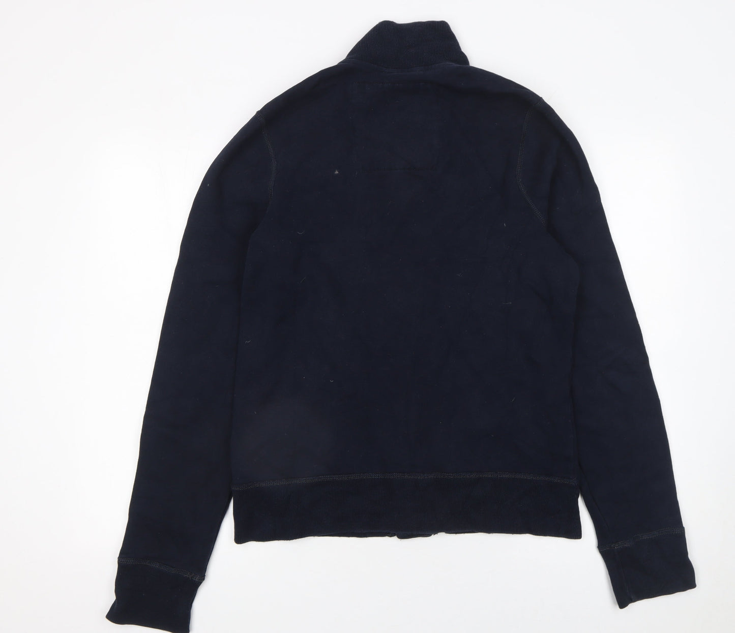 Hollister Mens Blue Cardigan M Button Up Embroidered Logo Casual Knit