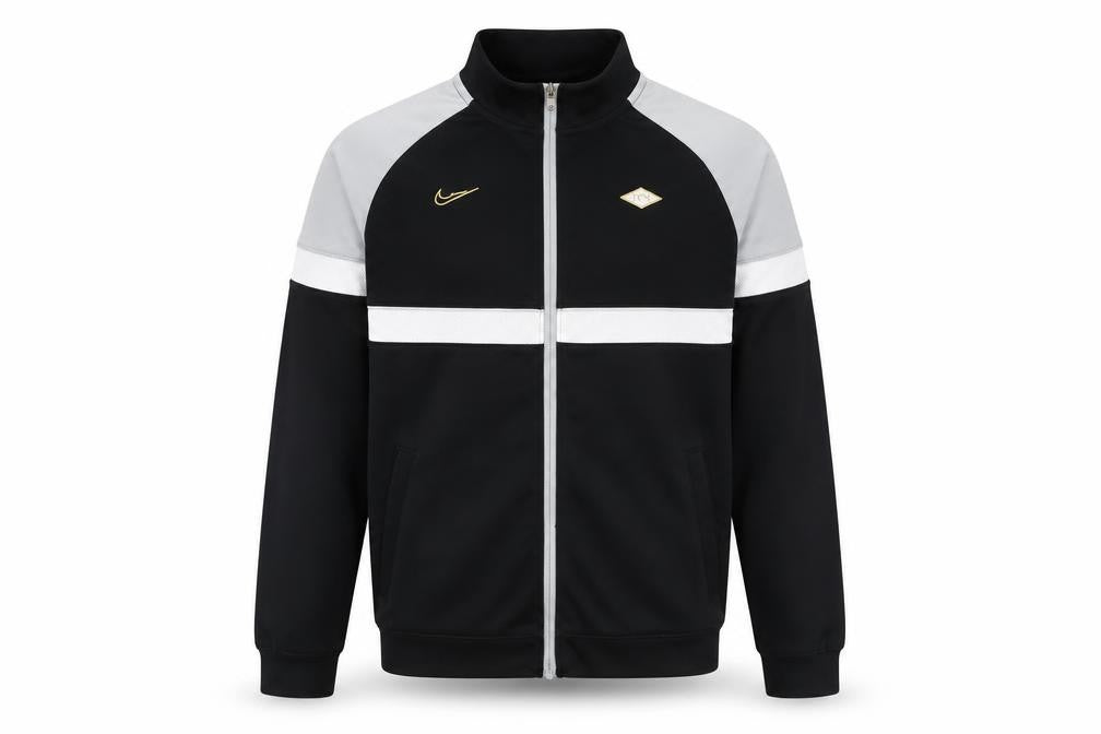 Nike Boys Black Dri-FIT Track Jacket M 137-147cm Full Zip Lined Sportswear